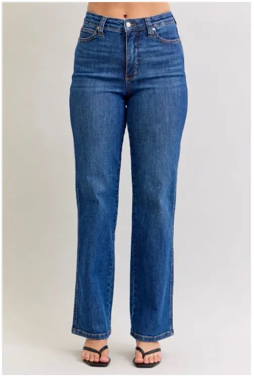 Ava High Waist Straight Leg Jean 1