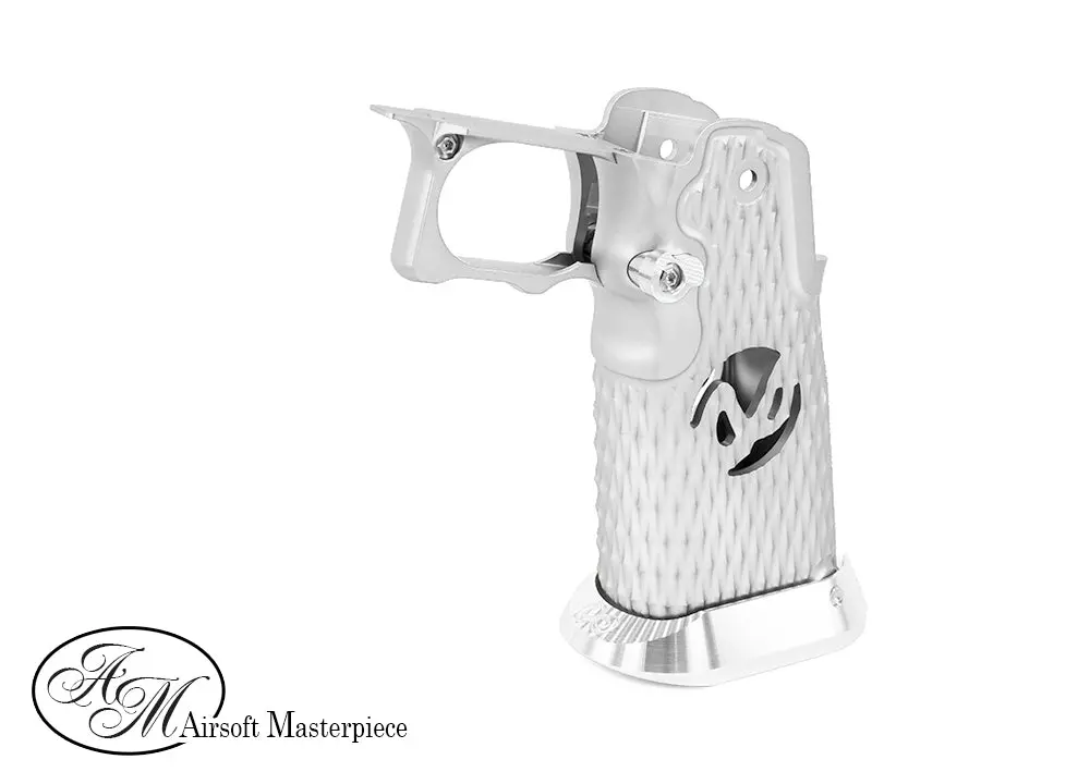 Airsoft Masterpiece Aluminum Grip For Hi-Capa Type 8 (Infinity Hollow) Silver #G-08-Sl 1