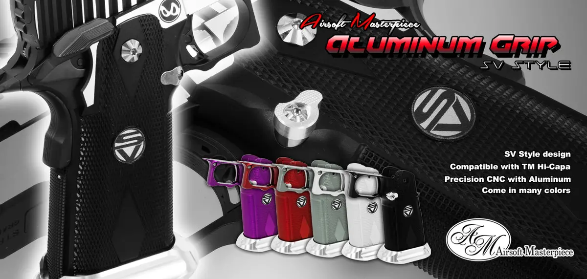 Airsoft Masterpiece Aluminum Grip For Hi-Capa (Type 22 / Sv Infinity Style) 1