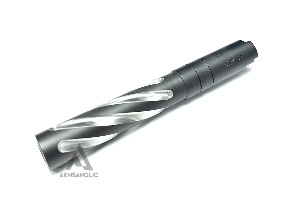 5Ku Tornado 5 Inch Stainless Outer Barrel With Threads For Hi-Capa 5.1 Black 1