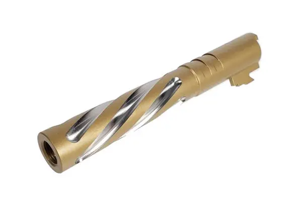 5Ku Tornado 5 Inch Stainless Outer Barrel With Threads For Hi-Capa 5.1 - Gold 1