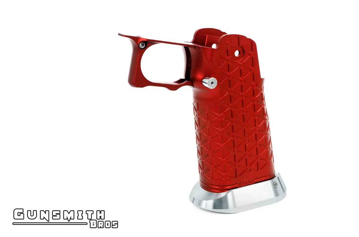 Gunsmith Bros Aluminum Grip For Hi-Capa Type 01 (Limcat) - Red #Gb-G-01-Rd 1