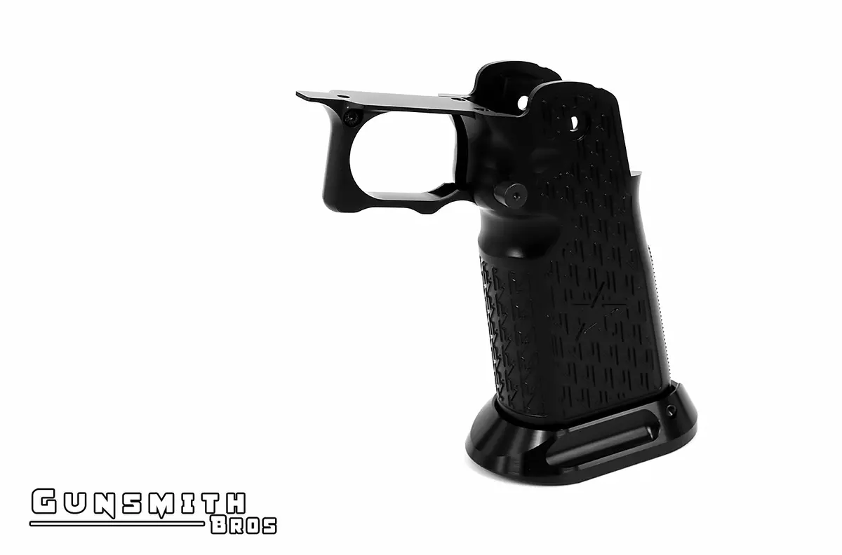 Gunsmith Bros Aluminum Grip Type 02 For Hi-Capa (Staccato) - Black #Gb-G-02-Bk 1