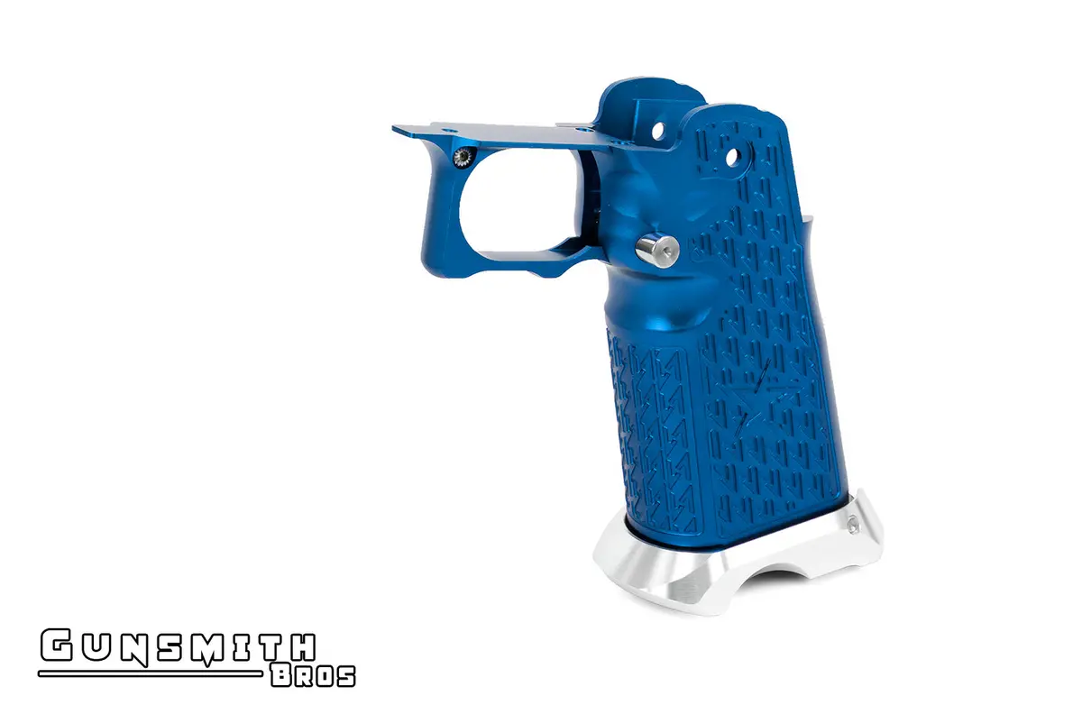 Gunsmith Bros Aluminum Grip Type 02 For Hi-Capa (Staccato) - Blue #Gb-G-02-Bl 1