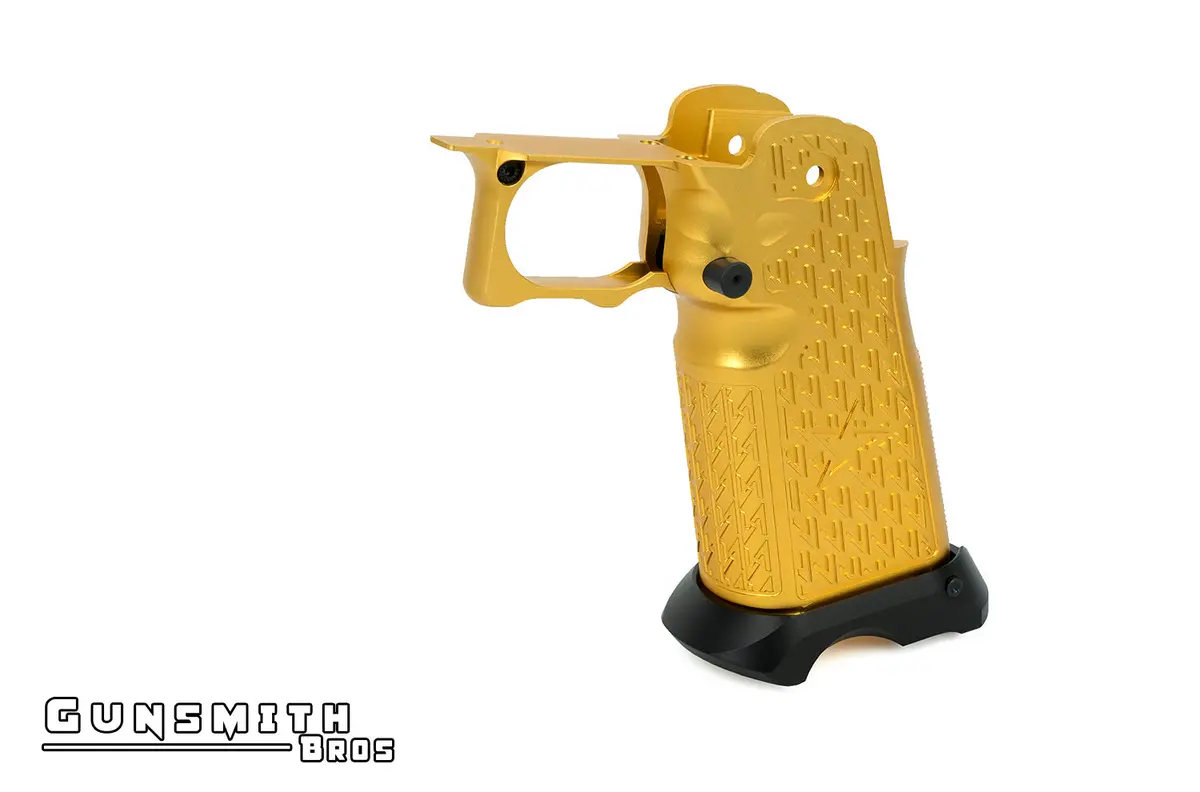 Gunsmith Bros Aluminum Grip Type 02 For Hi-Capa (Staccato) - Gold #Gb-G-02-Gd 1