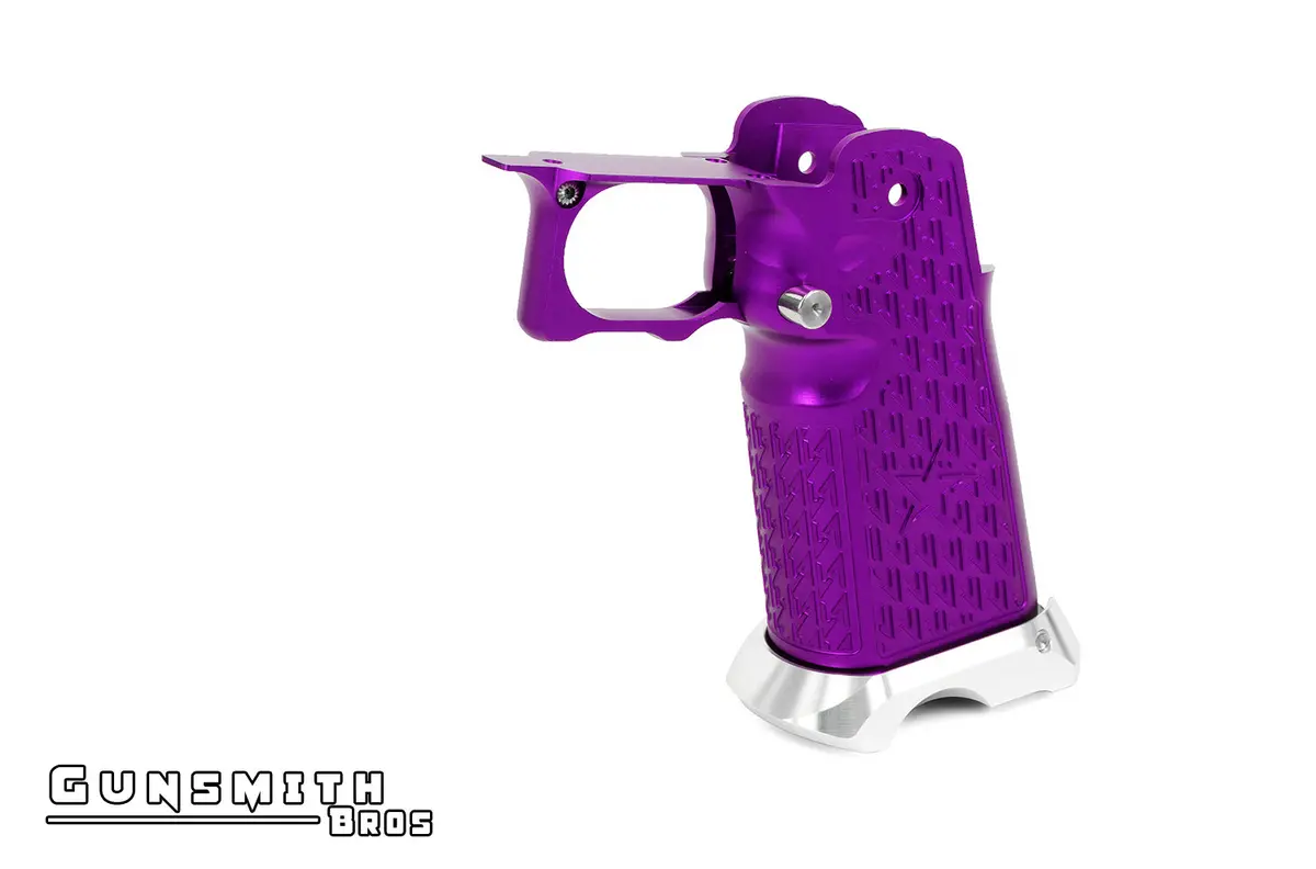 Gunsmith Bros Aluminum Grip Type 02 For Hi-Capa (Staccato) - Purple #Gb-G-02-Pu 1