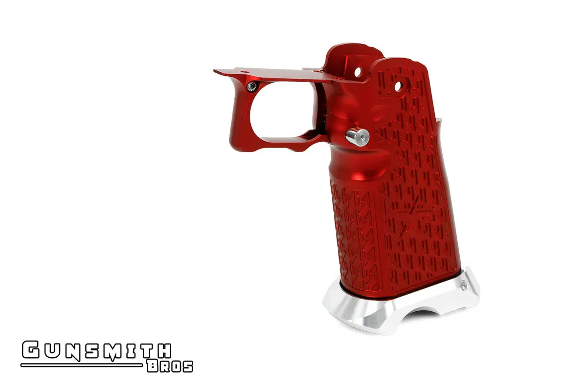 Gunsmith Bros Aluminum Grip Type 02 For Hi-Capa (Staccato) - Red #Gb-G-02-Rd 1