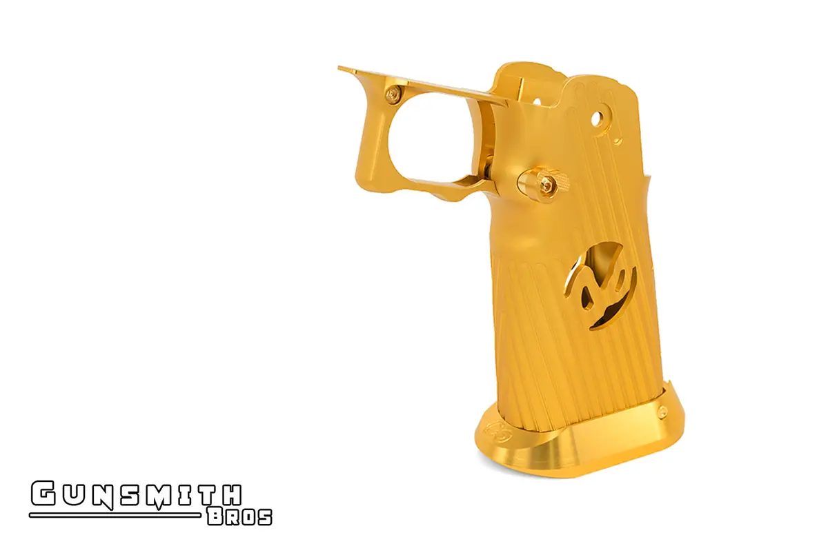 Gunsmith Bros Aluminum Grip For Hi-Capa Type 03 (Infinity) - Gold #Gb-G-03-Gd 1