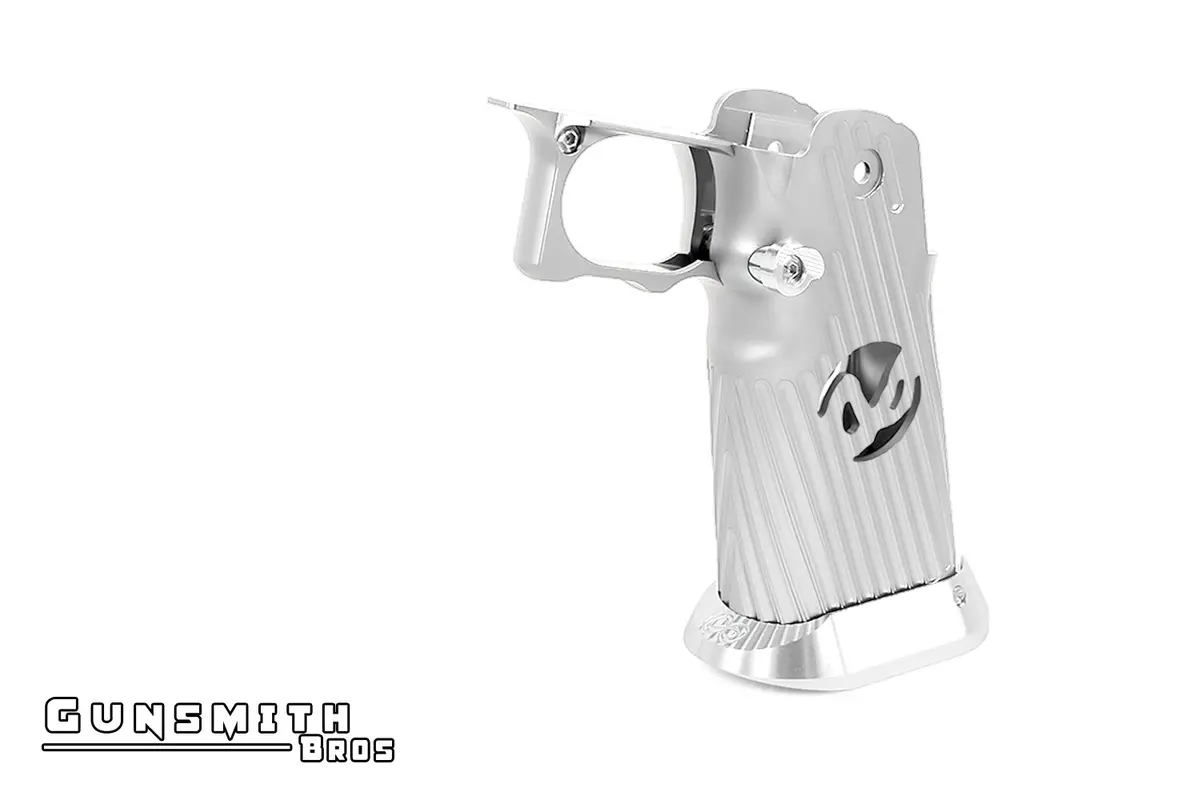 Gunsmith Bros Aluminum Grip For Hi-Capa Type 03 (Infinity) - Silver #Gb-G-03-Sv 1