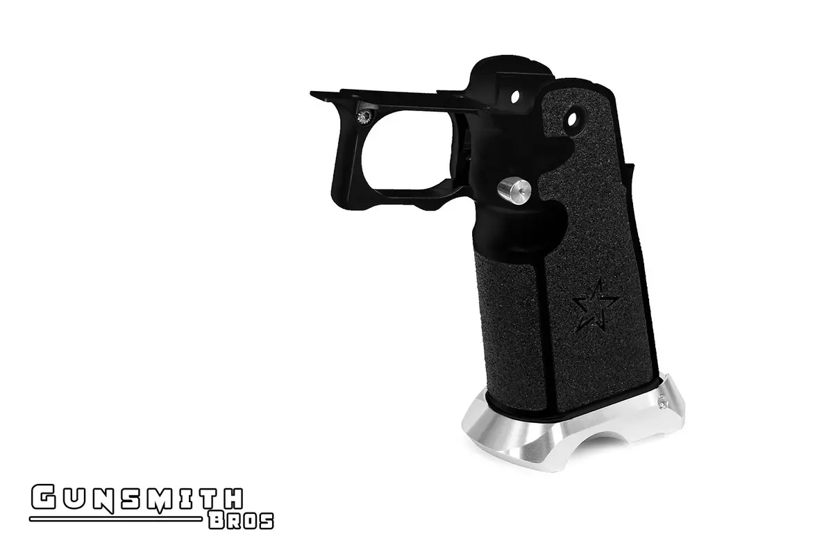 Gunsmith Bros Aluminum Grip For Hi-Capa (Staccato Tape) - Black #Gb-G-06-Bk 1