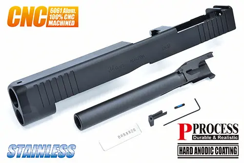 Guarder Cnc Aluminum Slide/Steel Barrel Kit For Marui G17 Gen5 Mos (G34 Gen5 Mos/Black) #Glk-533(Bk) 1