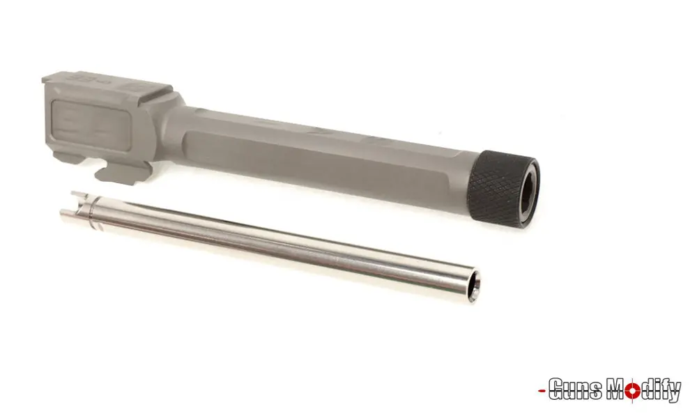 Guns Modify S-Style Km Stainless Steel Thread Outer Barrel For Marui G17 Gbb (Fluted/Silver) Cw 14Mm #Gm0115 1