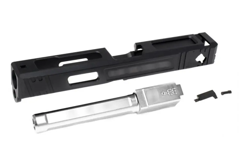 Guns Modify S Type Alu Cnc Slide / Alu Kkm 4 Fluted Sv Barrel Set For Marui G18c #Gm0252 1