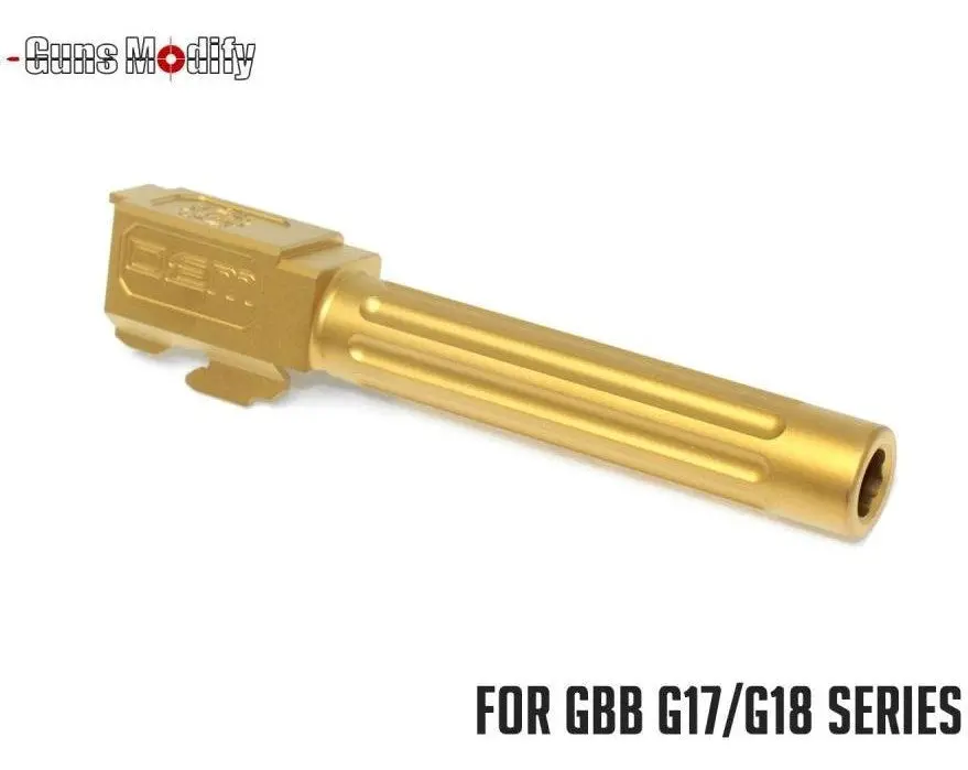 Guns Modify Dem Stainless Fluted Barrel For Tokyo Marui G17/G18c - Gold #Gm0346 1