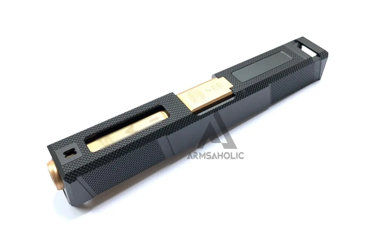 Guns Modify Sa Uti Alu Cnc Slide/Stainless 4 Fluted Rose Gold Barrel Set For Tm G19 1