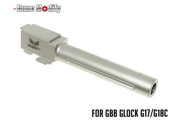 Guns Modify Cnc Sf Stainless Steel Fluted Barrel For Tokyo Marui G17/18C - Silver #Gm0426 1