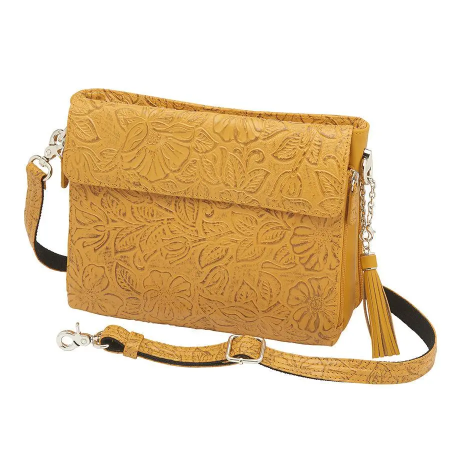 Tooled Cowhide Concealed-Carry Purse 1