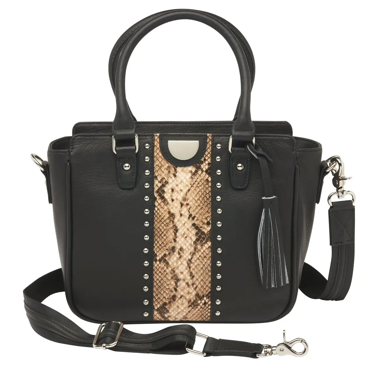 Snake Print Concealed-Carry Hand Tote 1