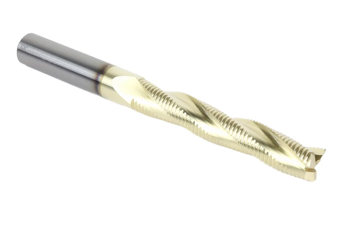 The "Deep Ripper" Long High-Performance  1/2" Roughing Endmill, 1" Shank 1