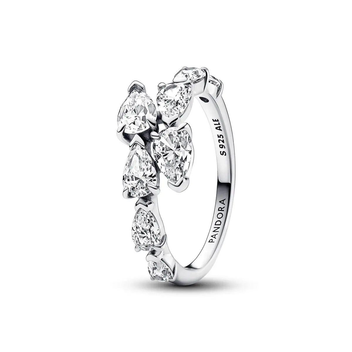 Sparkling Overlapping Band Ring 1