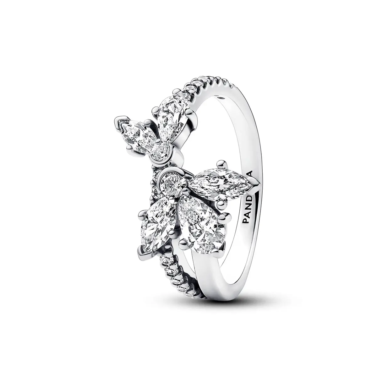 Sparkling Asymmetrical Herbarium Cluster Ring 1