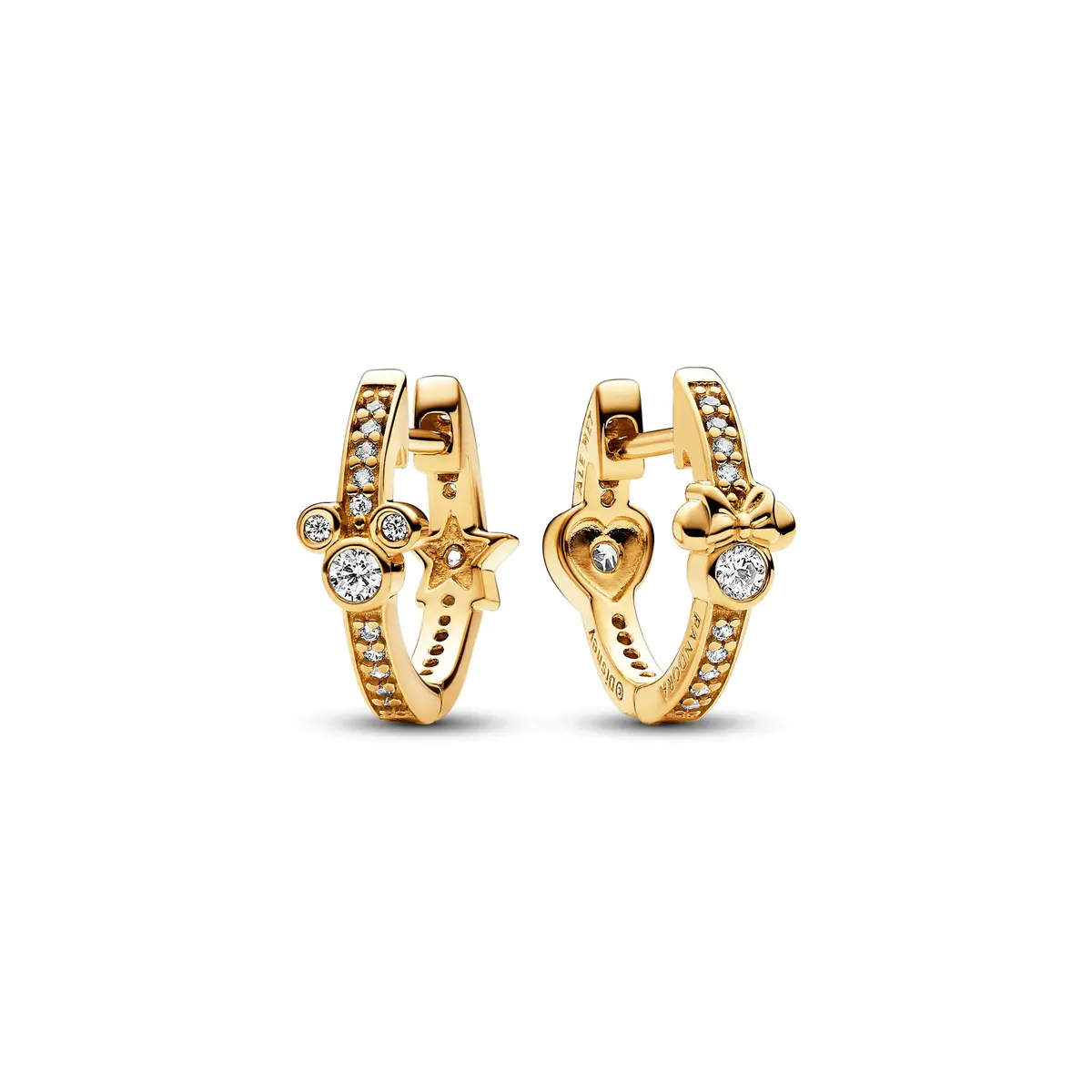 Disney Mickey Mouse & Minnie Mouse Sparkling Hoop Earrings 1