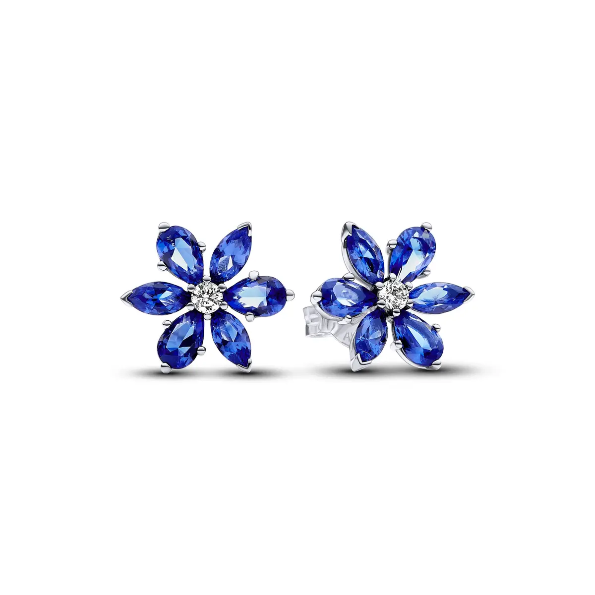 Sparkling Blue Herbarium Cluster Stud Earrings 1
