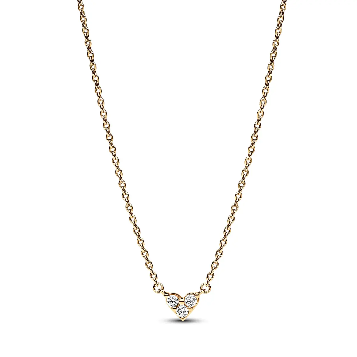 Triple Stone Heart Collier Necklace 1