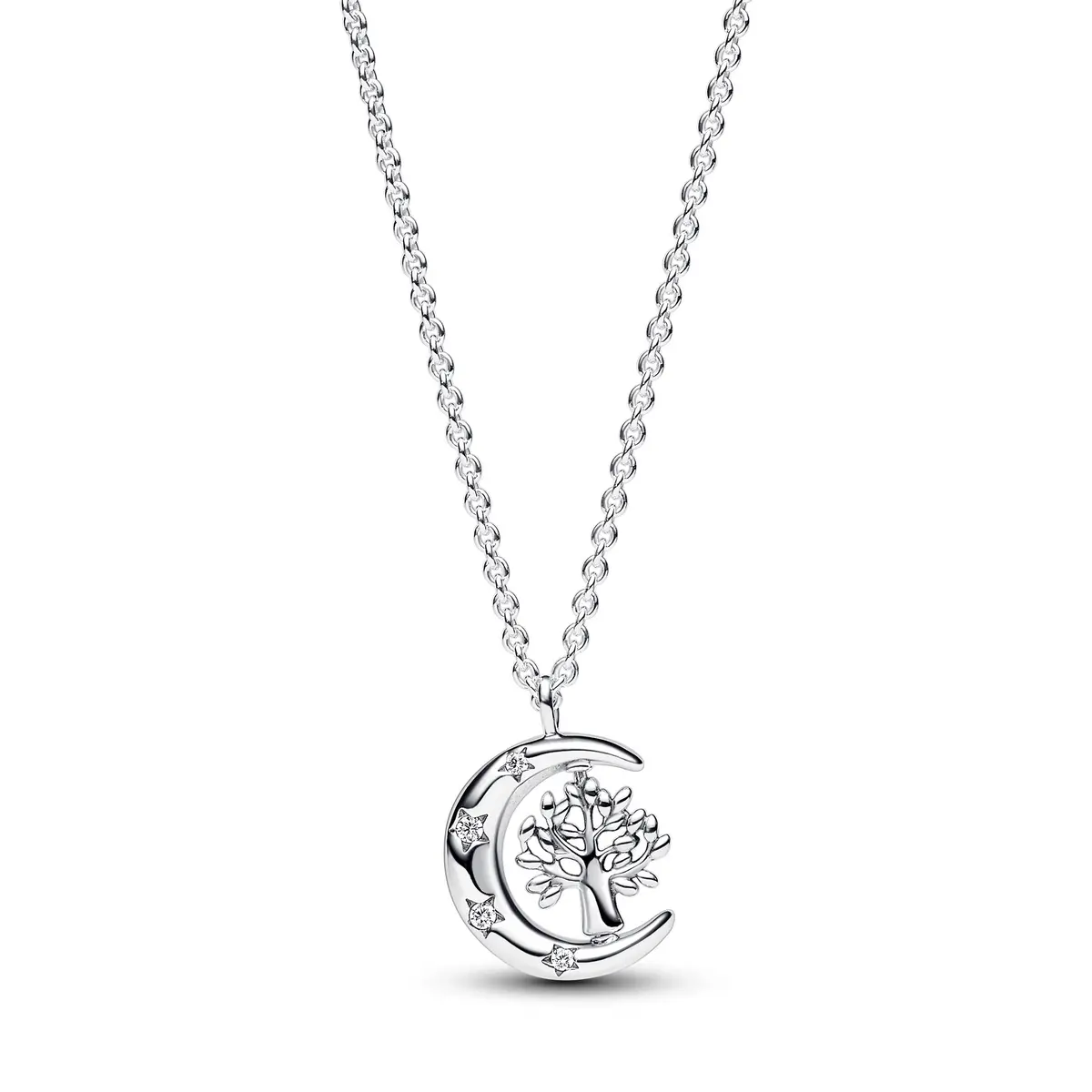 Moon & Spinning Tree Of Life Pendant Necklace 1