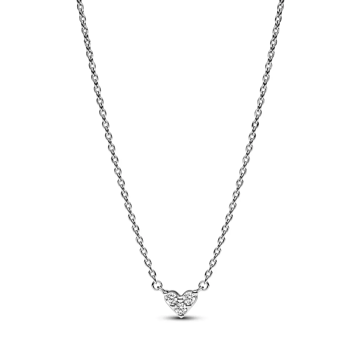 Triple Stone Heart Collier Necklace 1