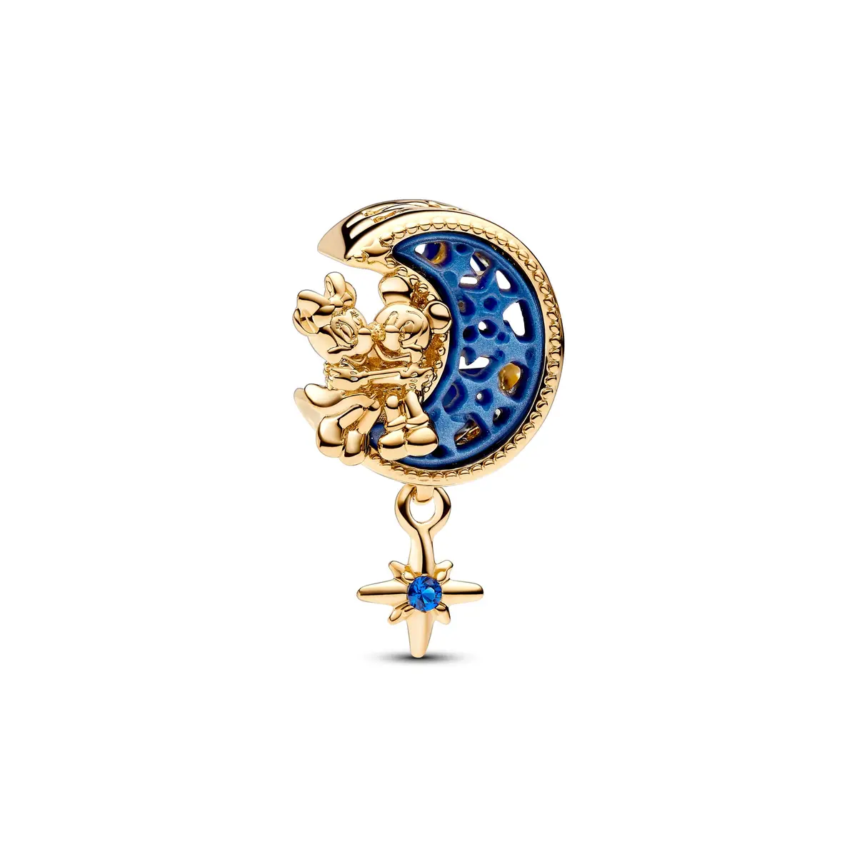 Disney Mickey Mouse & Minnie Mouse Crescent Moon Charm 1