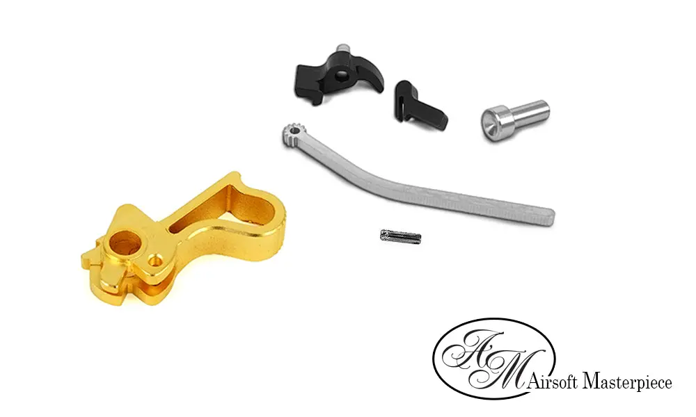 Airsoft Masterpiece Cnc Steel Hammer & Sear Set For Marui Hi-Capa (Infinity Commander Style ) (Gold) #Hp-Tmhc-S13gd 1
