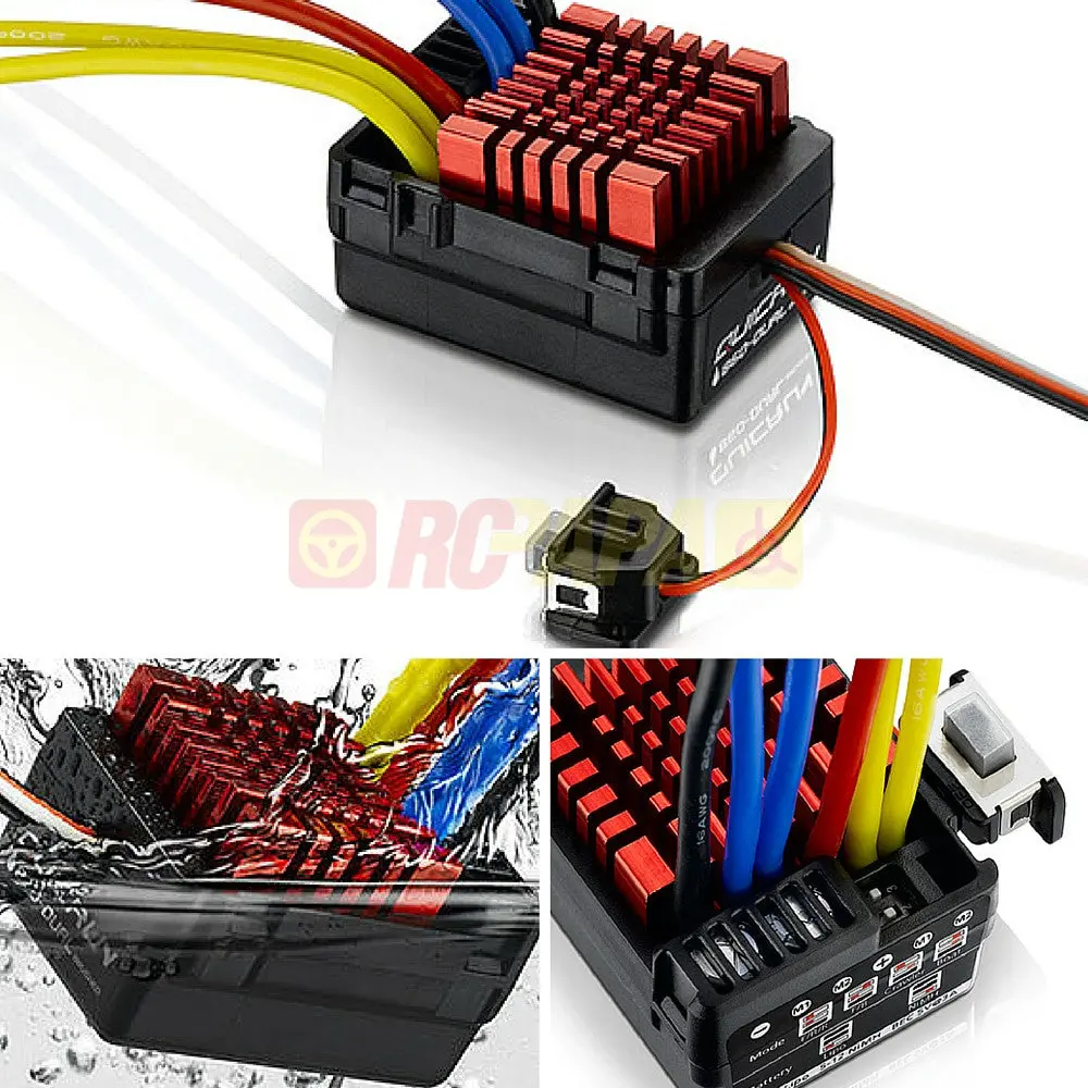 Hobbywing Quicrun Waterproof Brushed 860 Dual Motor Esc For Rc 1/10 1