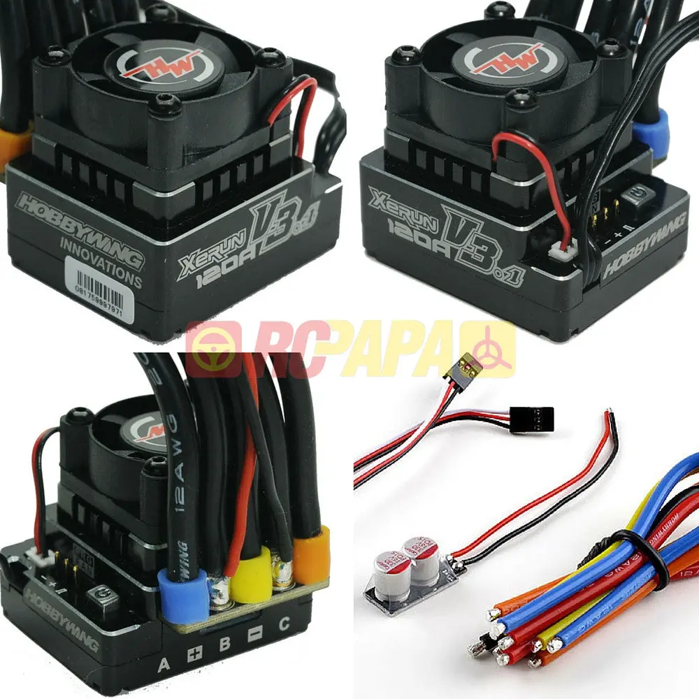 Hobbywing Xerun 120A V3.1 Speedo Sensored Brushless Esc For 1/10 1/12 Rc 1