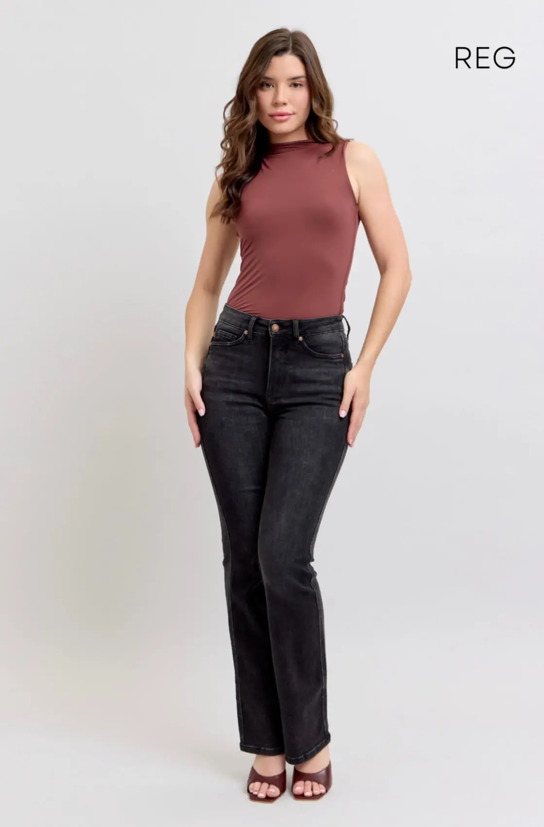 Leah High Waist Tummy Control Bootcut Jean 1