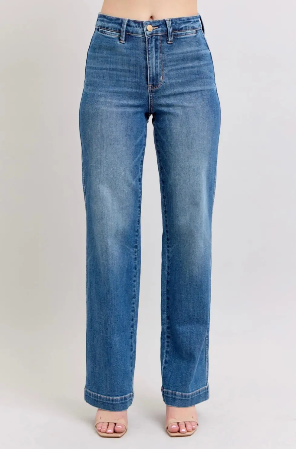Alexa High Waist Contrast Thread Straight 1