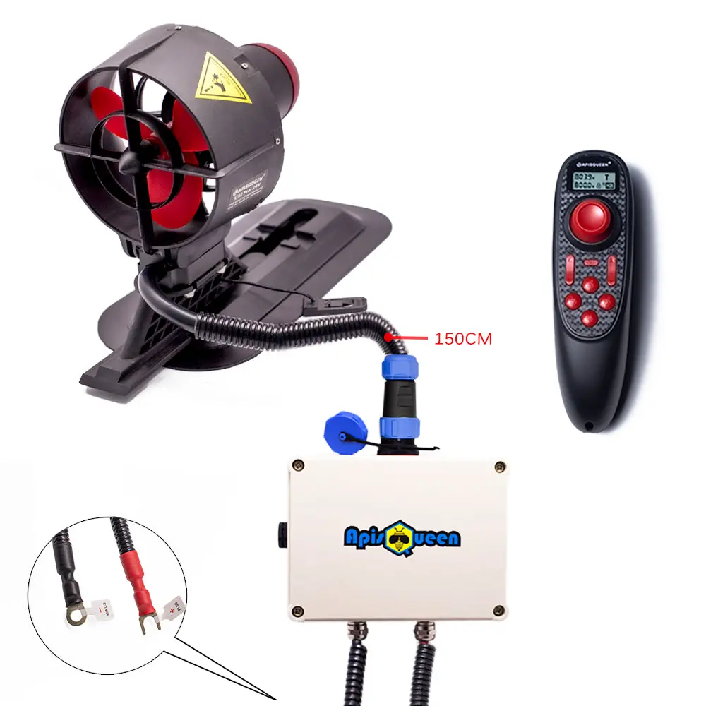 Apisqueen 24V U92 Pro One Set Underwater Thruster, Sand And Silt Resistant, Corrosion Resistant, With Remote Control, For Kayaks, Inflatable Boats And Paddleboards. 1