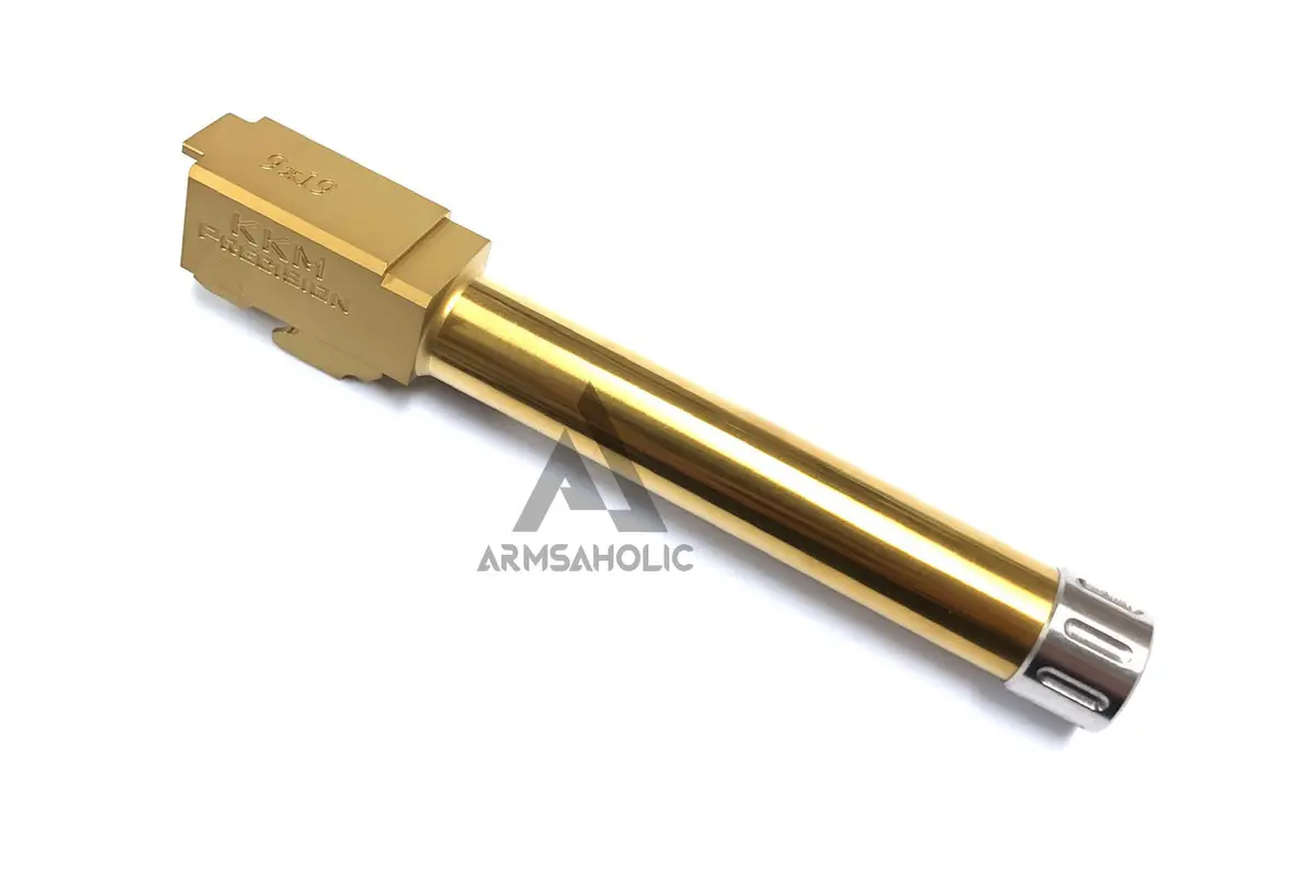 Guns Modify Stainless Thread Barrel ( Kkm ) For Tokyo Marui G17/18C Gbb Series - Nitride Gold -14Mm Negative 1