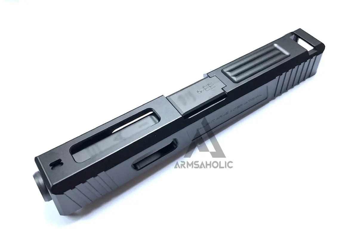 Gunsmodify Sa Alu Cnc Slide/Stainless 4 Fluted Black Barrel Set For Tm G19 1