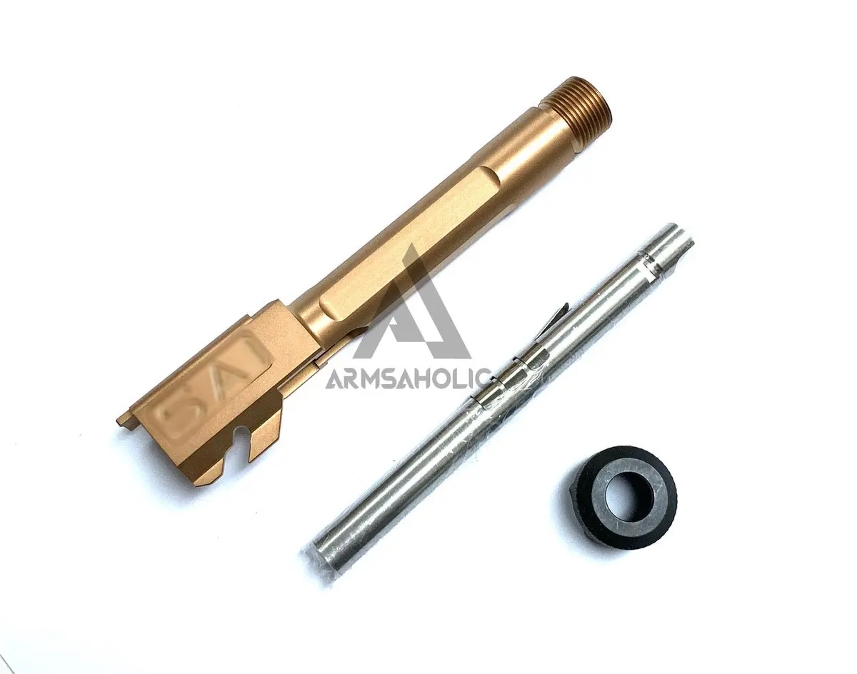Guns Modify S-Style Stainless Steel Thread Outer Barrel For Marui G19 Gbb (Nitride/Golden) Ccw 14Mm 1