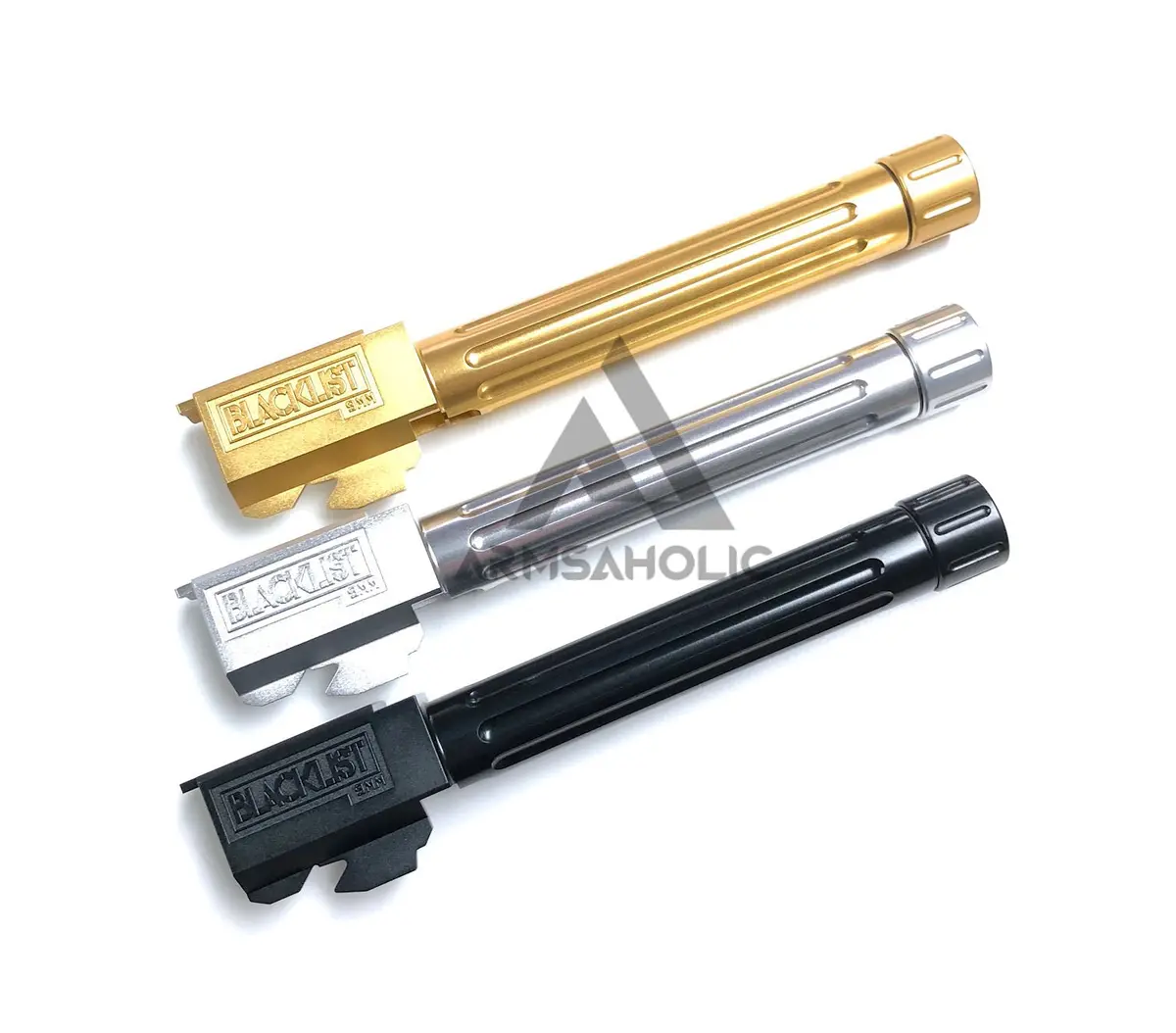 Nova Bl-Style Cnc Aluminum Threaded Outer Barrel For Marui Airsoft G17/18/22 Gbb - Fluted (14Mm +) 1