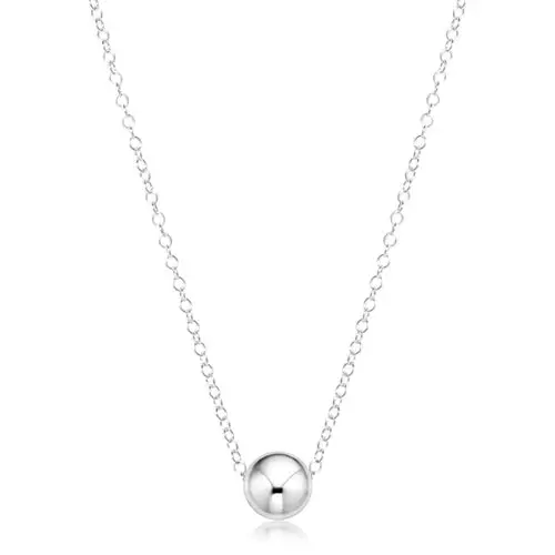 16" Necklace Sterling - Classic Sterling 8Mm Bead 1