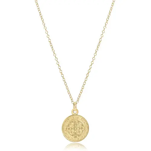 16" Necklace Gold - Blessing Gold Disc 1