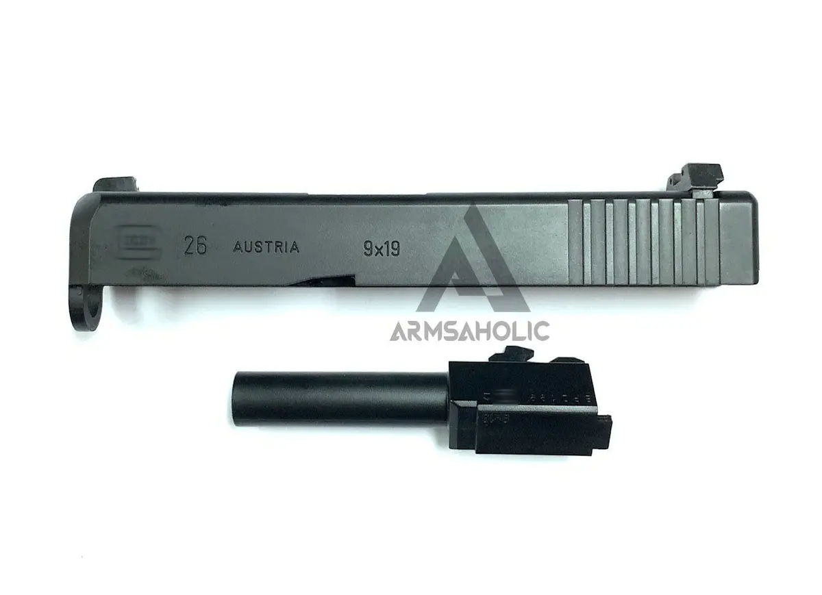Tokyo Marui (Tm) Original Slide With Outer Barrel, Front & Rear Sight For G26 Gbb 1