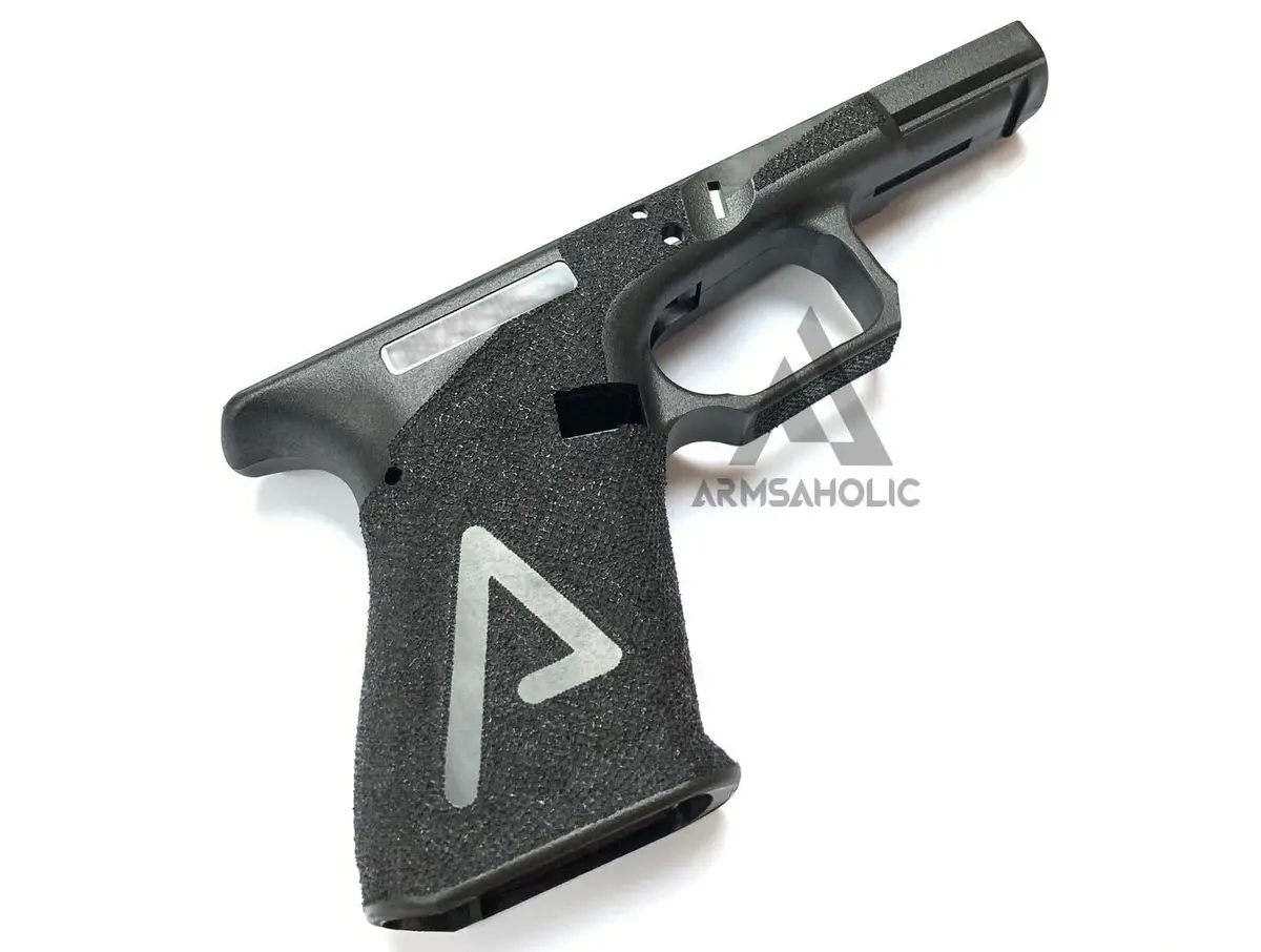 Armsaholic Custom Aga-Style Lower Frame For Marui G19 Airsoft Gbb - Big Logo Black 1
