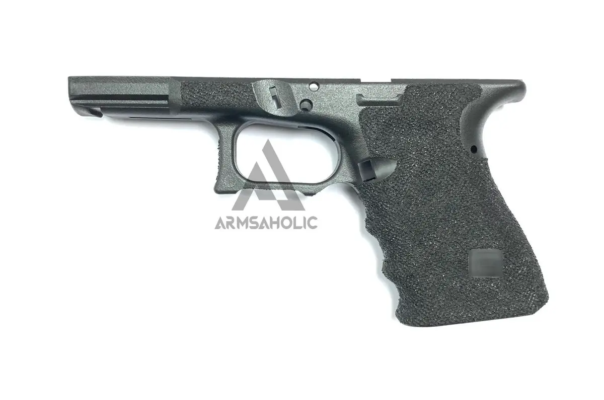 Armsaholic Custom S-Style Stippling Lower Frame With Finger Groove For Marui G19 Airsoft Gbb - Black 1