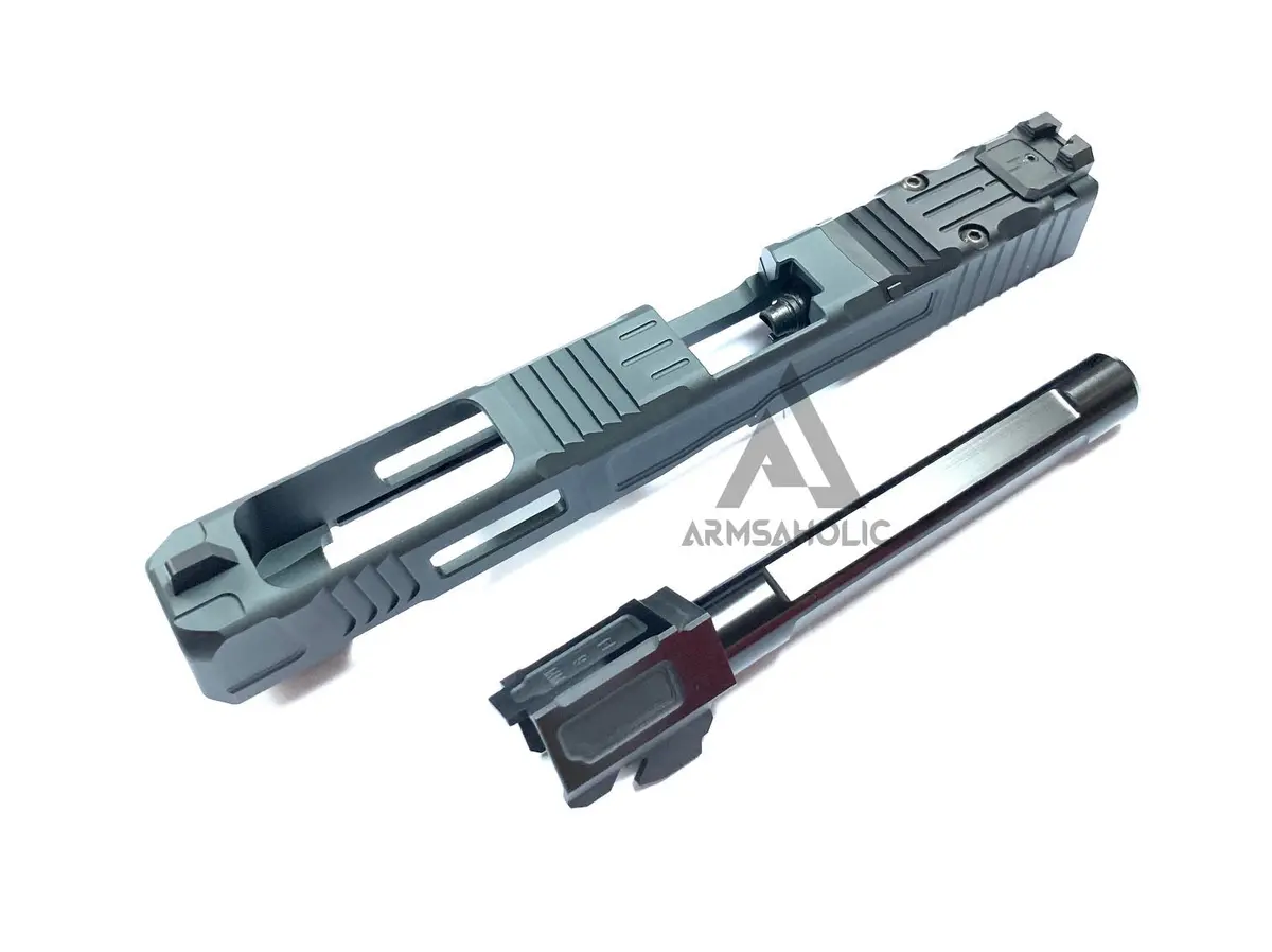 Nova Fi-Style 34 Aluminum Slide Set For Marui G17/22/34 Gbb Series - Titanium Grey 1