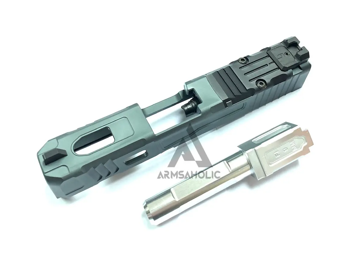 Nova Fi-Style 26 Aluminum Slide Set For Marui G26 Gbb Series - Titanium Gray 1