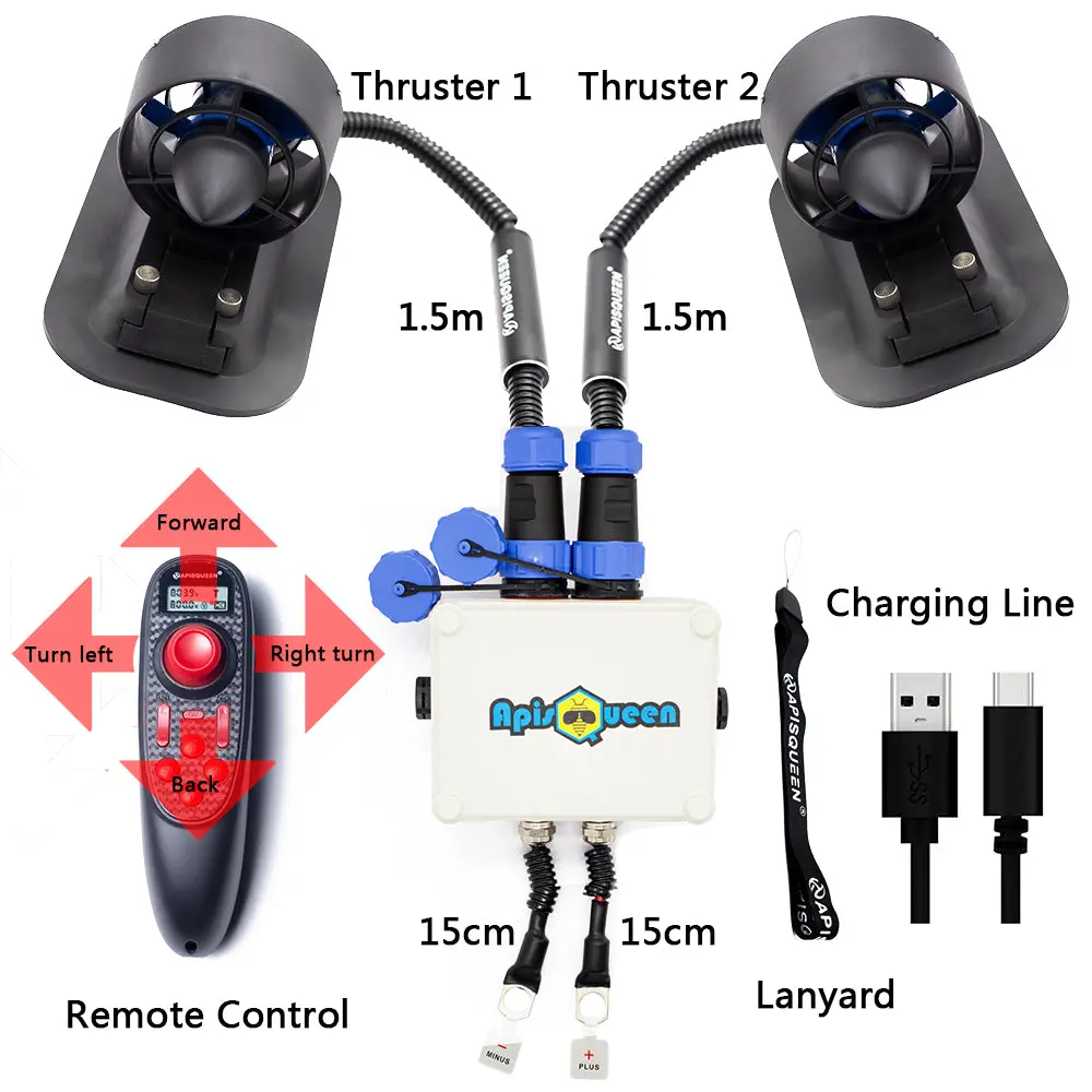 U2 12V-16V 300W 3.4Kg Brushless Thrust Underwater Thruster/Propeller/Propulsion With Bi-Directional Control Esc For Rov And Boat 1