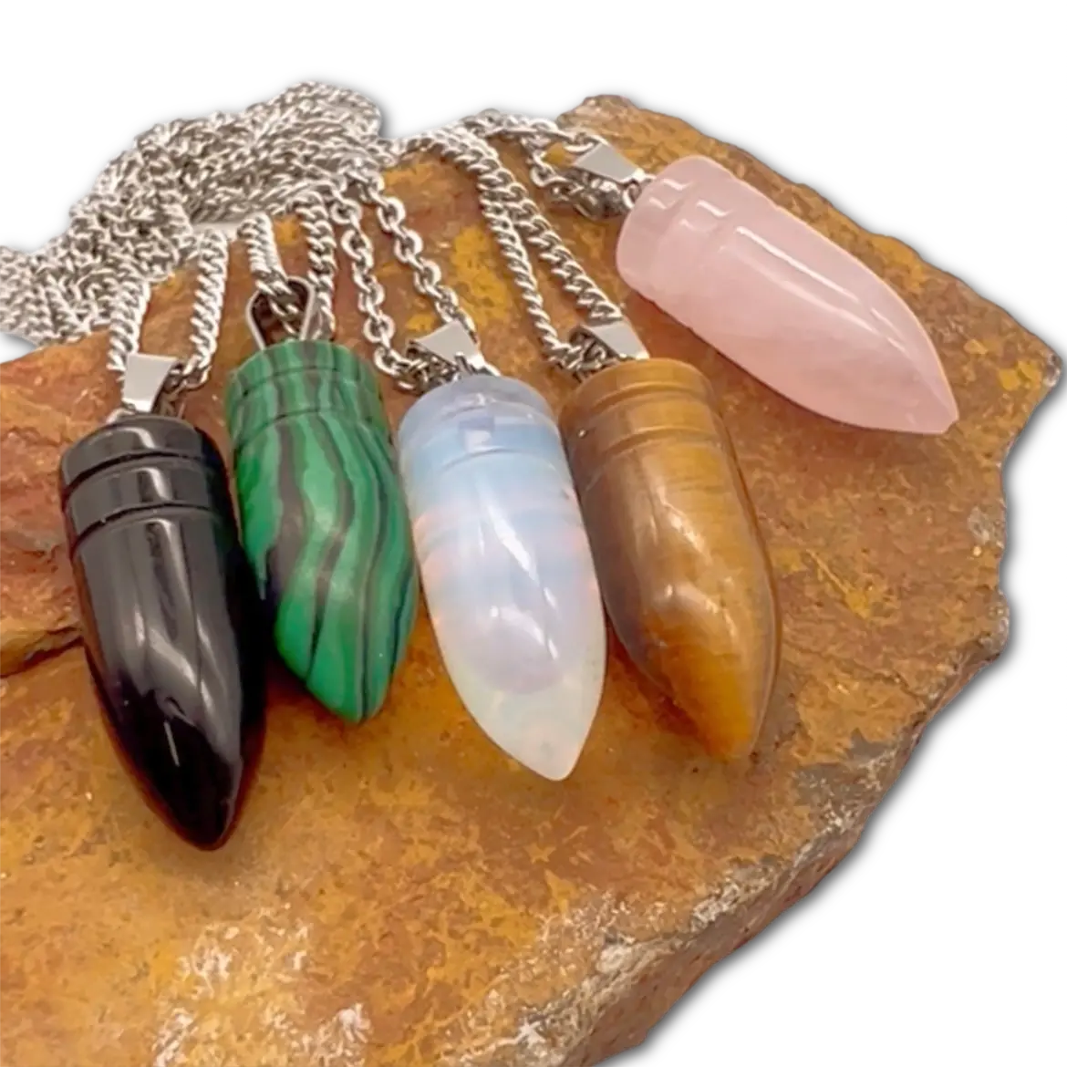 Gemstone Bullet Pendant 1